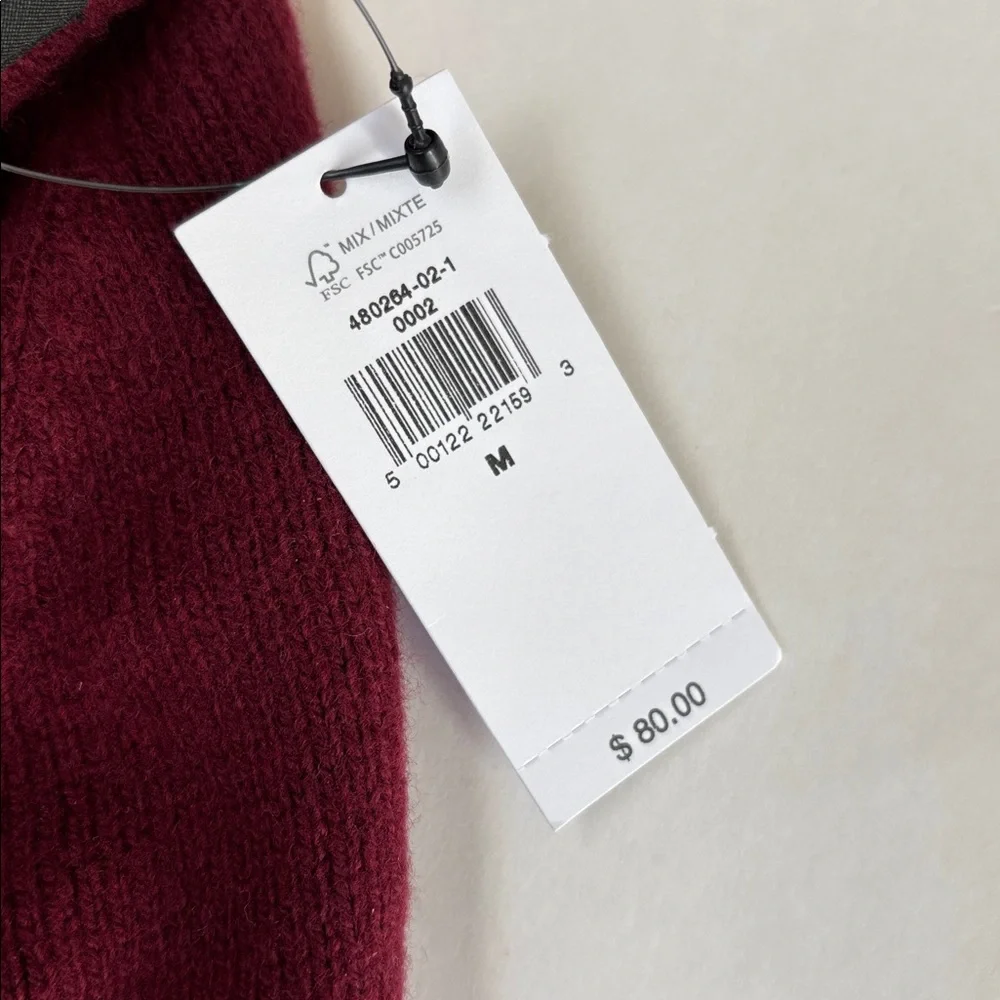 Banana Republic Soft Cotton Wool Burgundy Vneck Sweater Work Casual Men’s Medium